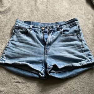 AE denim mom shorts